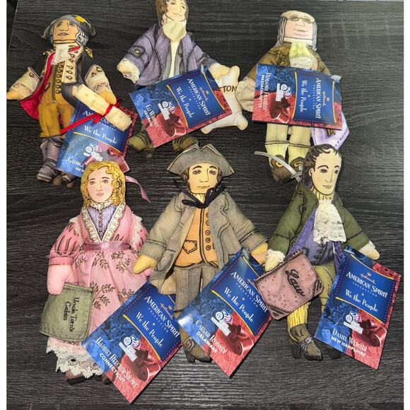 VTG‎ 2000 Lot Of 6 Hallmark NWT We The People American Spirit Collection Plush - Picture 1 of 6